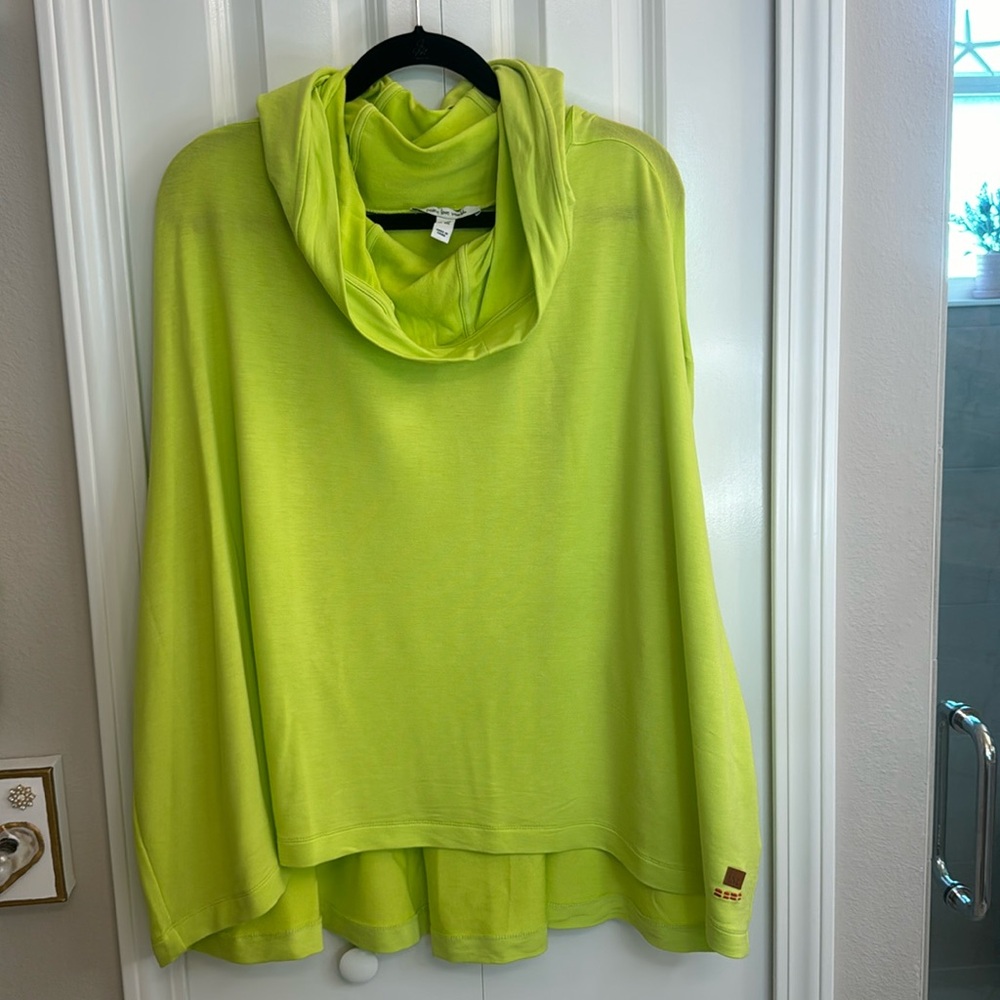 Bright Lime Green Hooded Top